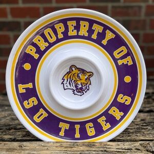 LSU Tigers Officially Licensed Hard Plastic Purple & Gold Party Serving Tray F3